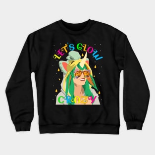 Let's Glow Crazy 80's Unicorns Crewneck Sweatshirt